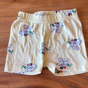 Hanna Andersson Cream Bunny Print Shorts